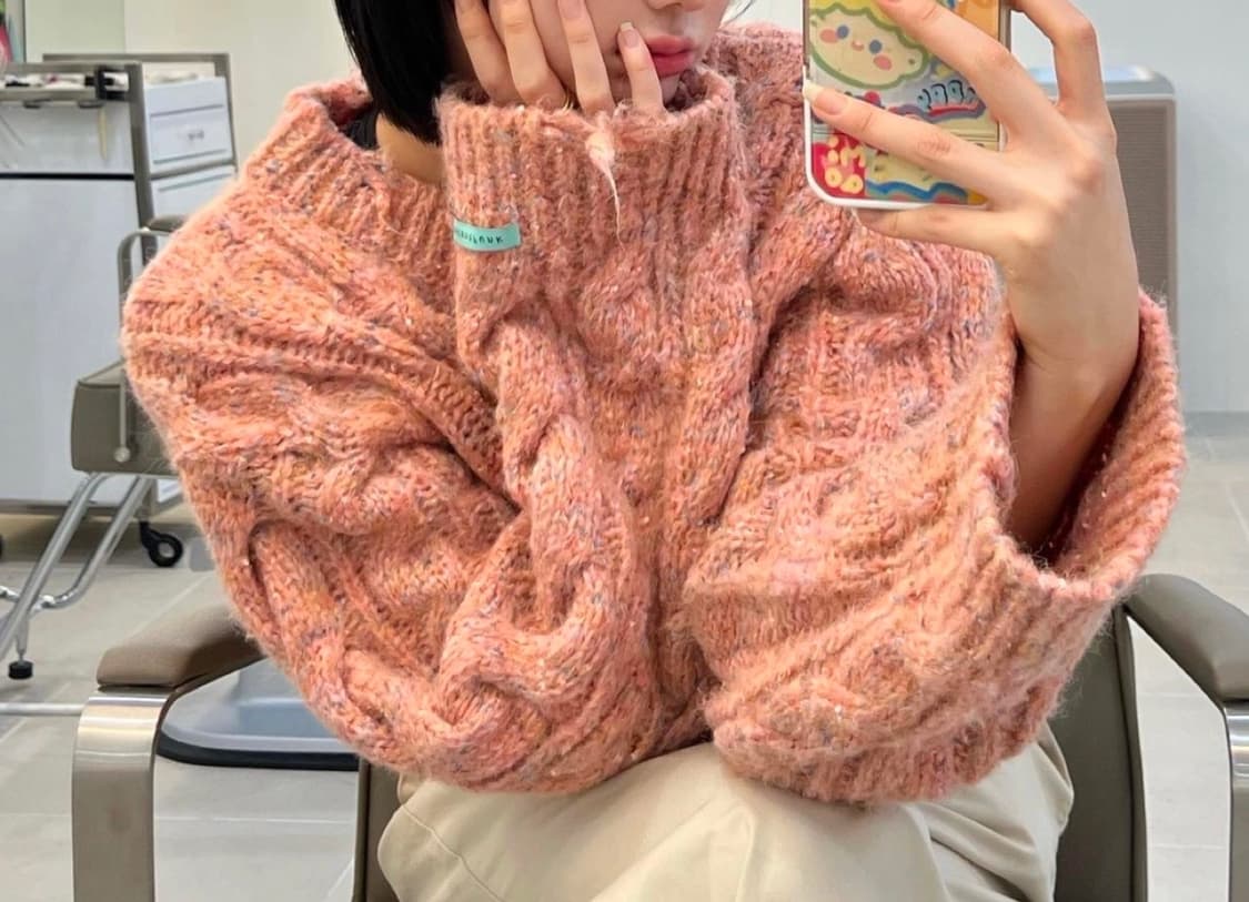 Vintage Crop Cable Knit 상품이미지4