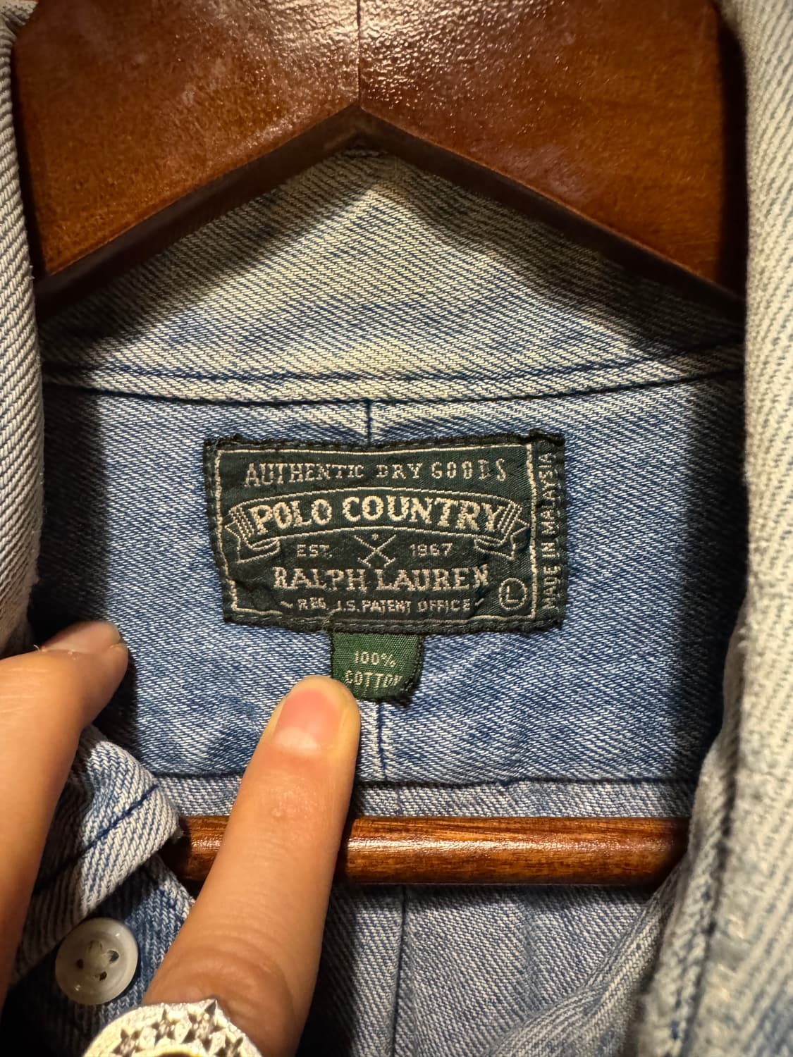 폴로컨트리 데님셔츠 (L) 상품이미지4