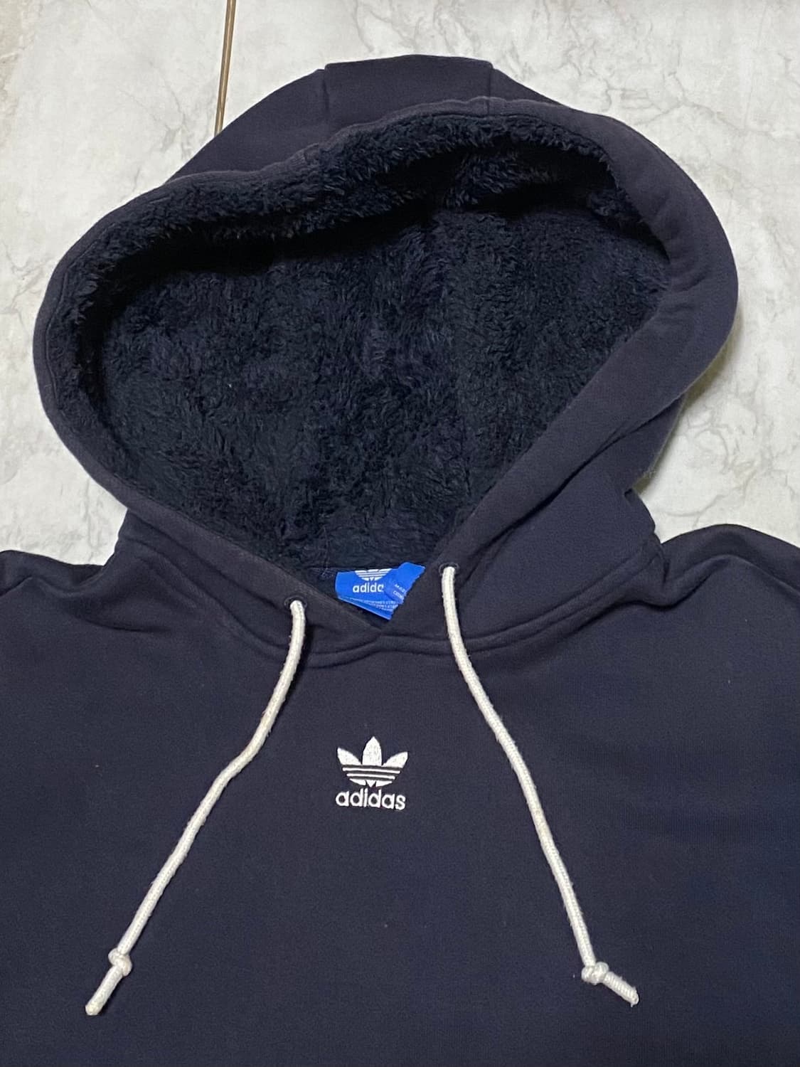 아디다스 빅로고 양털 기모 후드 여성 90 사이즈 상품이미지2