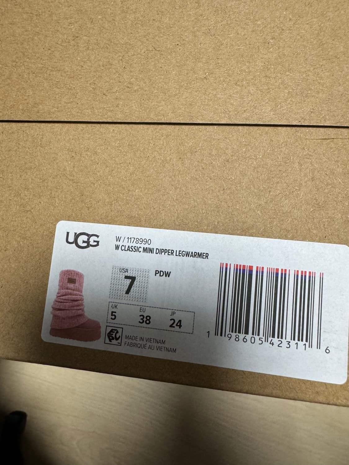 UGG 어그 클래식 미니 디퍼 레그워머 핑크 240 상품이미지3