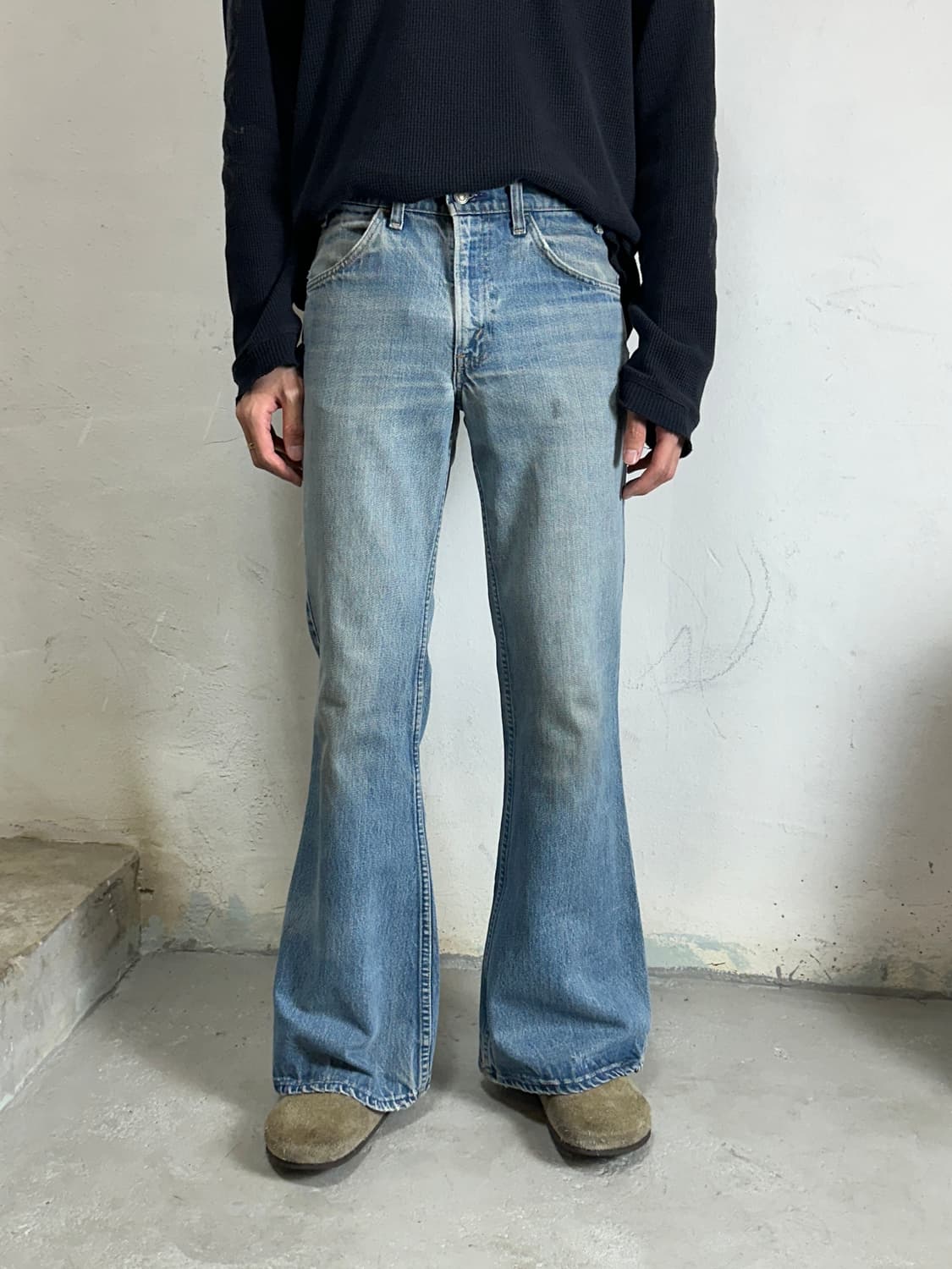 70's USA Made 빈티지 리바이스 684 벨바텀 부츠컷 데님 상품이미지3