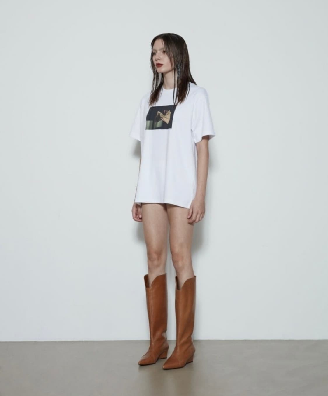 three to eighty 롱부츠 curved wedge leather 상품이미지4