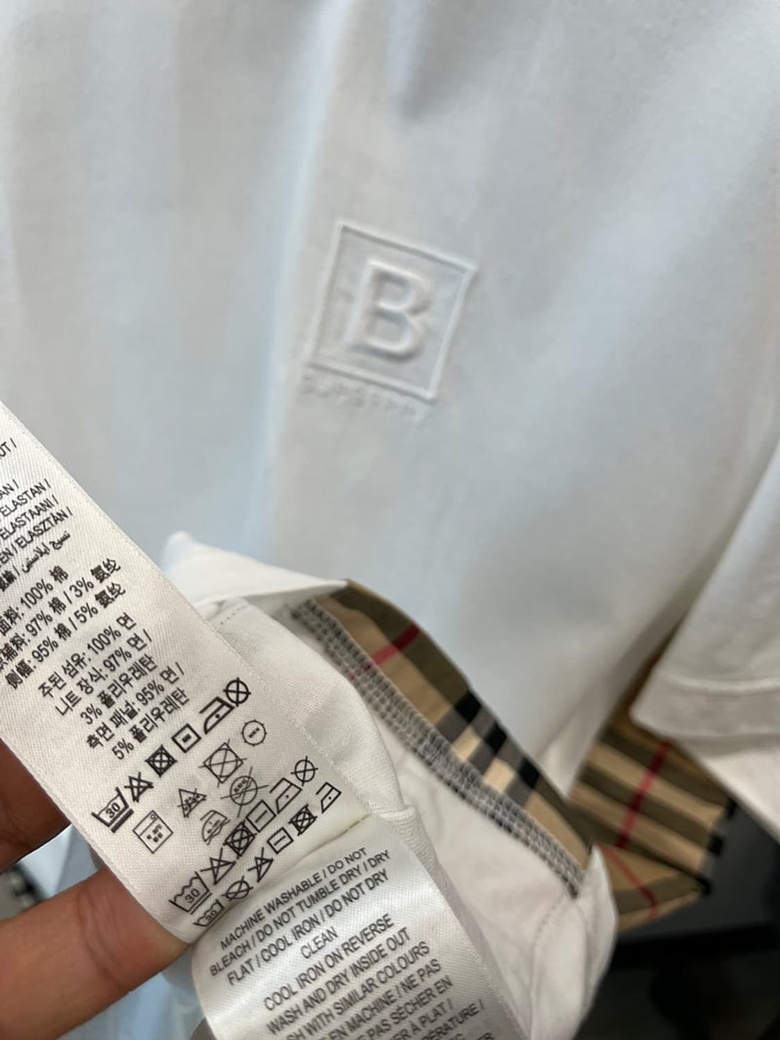 100) 버버리 사이드체크 오버 반팔티  상품이미지8