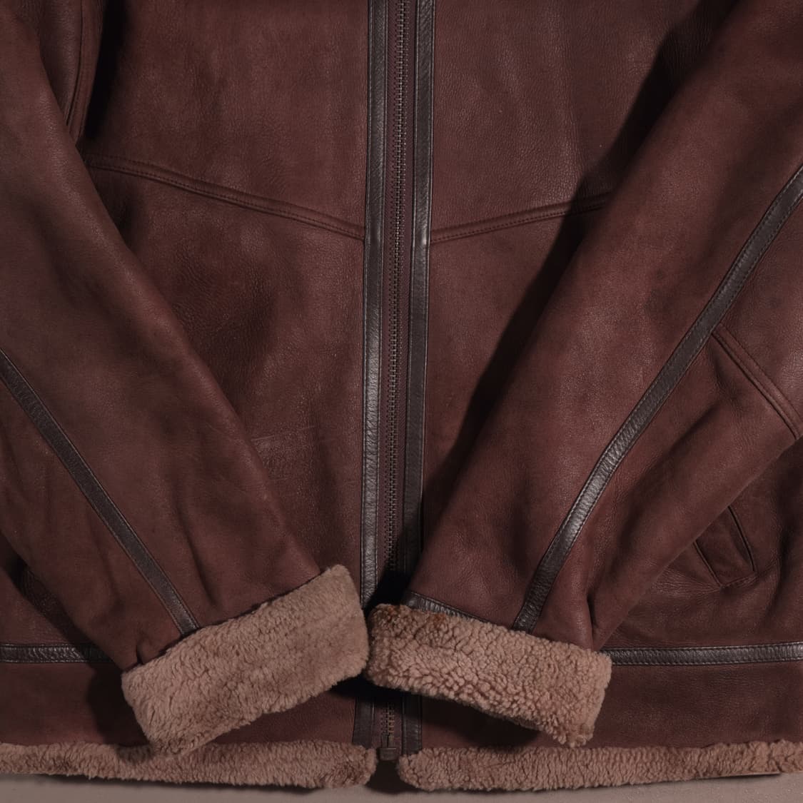 90s 빈티지 양가죽 레더 무스탕 자켓 상품이미지5