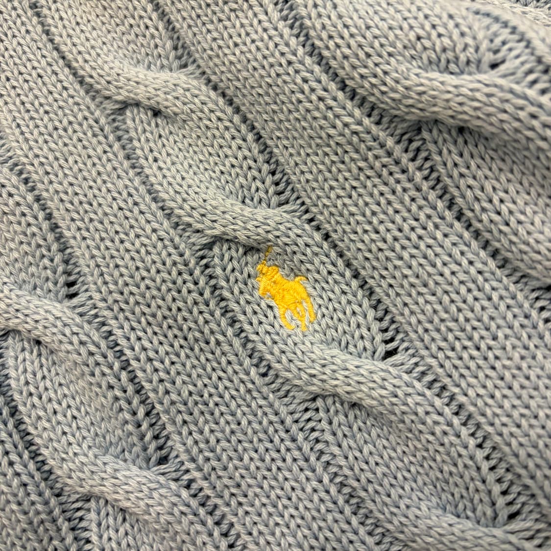 [S] 폴로 랄프로렌 신향큐알 크롭 케이블 니트 스카이블루 D253 상품이미지4