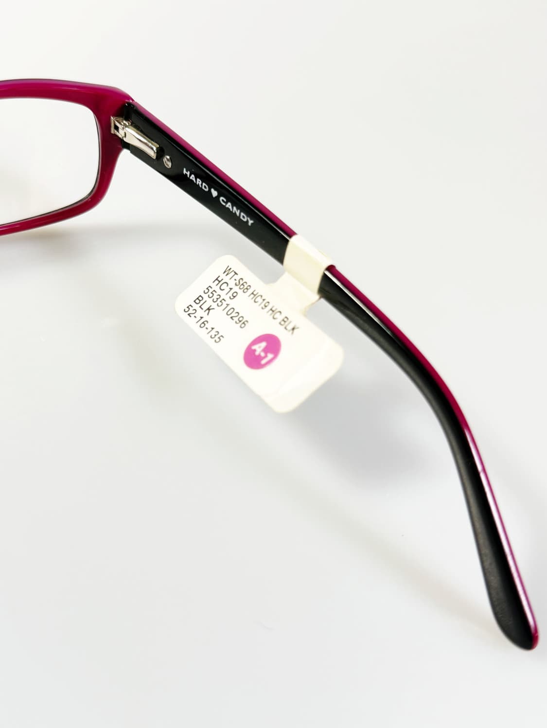 HARD CANDY 뿔테 스퀘어 블랙 핑크 투톤 빈티지 안경 상품이미지6