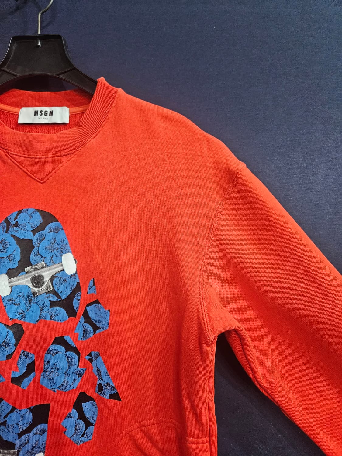 MSGM 프린팅 레드 남성 세미오버핏 95 포켓 맨투맨  상품이미지4