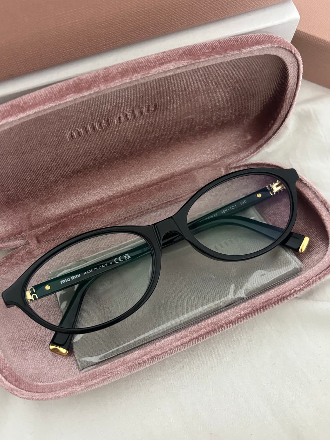미우미우 안경 리가드 블랙 긱시크 OMU-09XVF 정품 블루라이트 상품이미지2