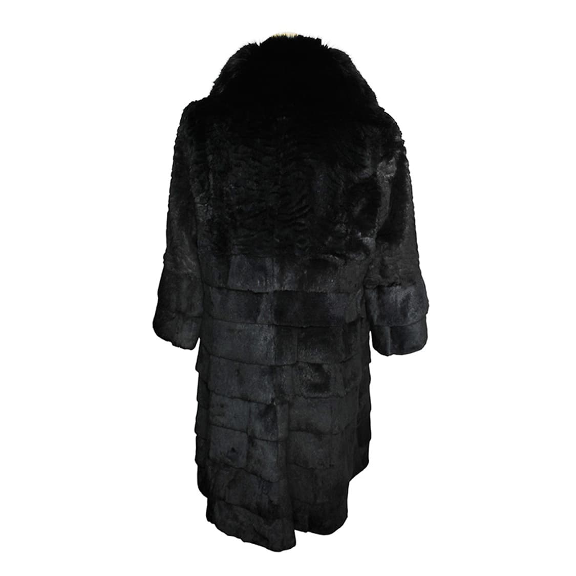 블랙 티어드 밍크 퍼 코트 44, 55 상품이미지2