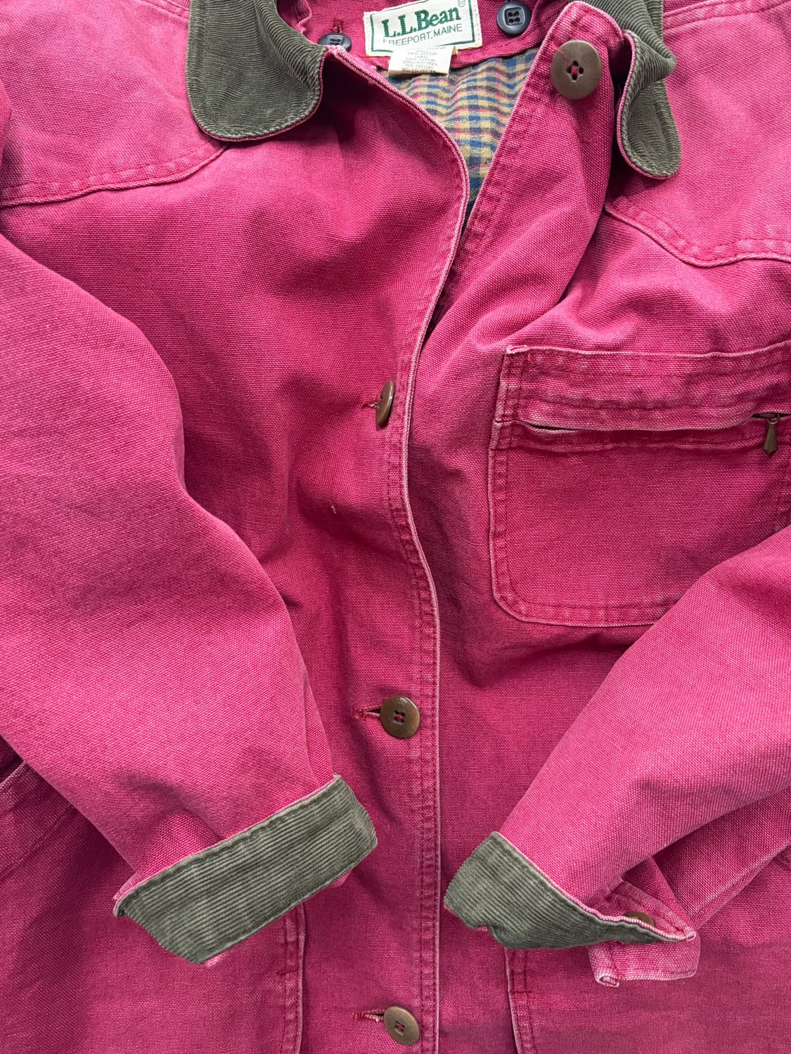 90s 엘엘빈 L.L.Bean 버건디 헌팅 자켓 상품이미지6