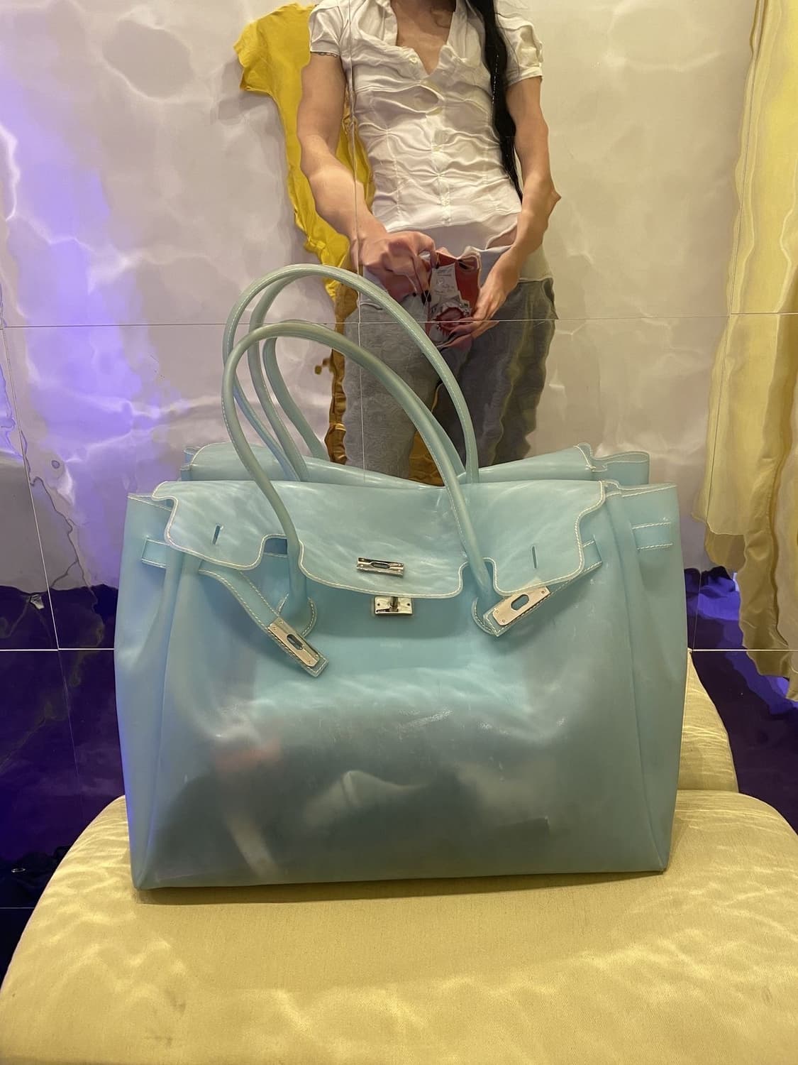 키키 젤리 버킨백 젤리백 (민트) 상품이미지1