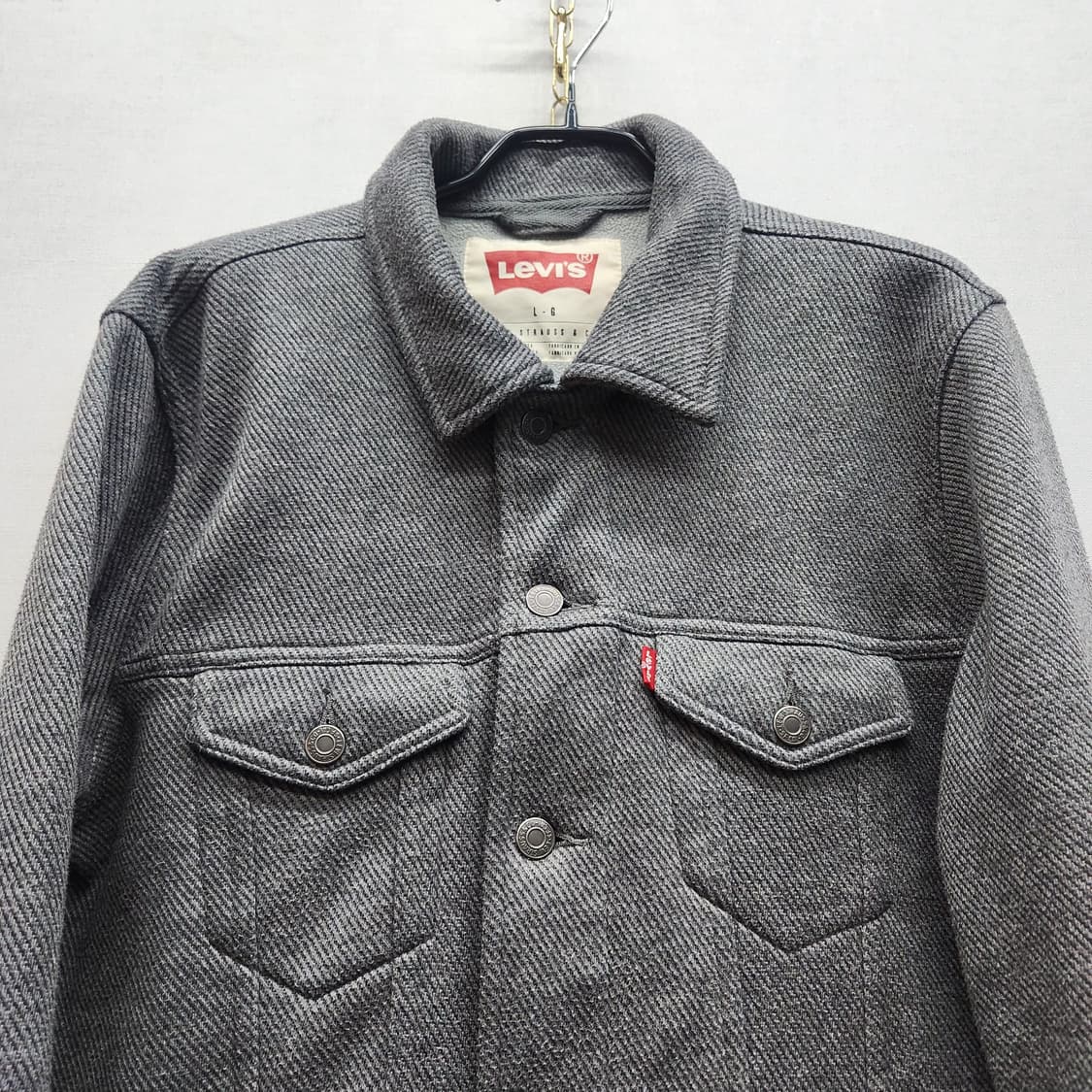 리바이스 헤링본 패턴 트러커 자켓 L(L) 상품이미지2