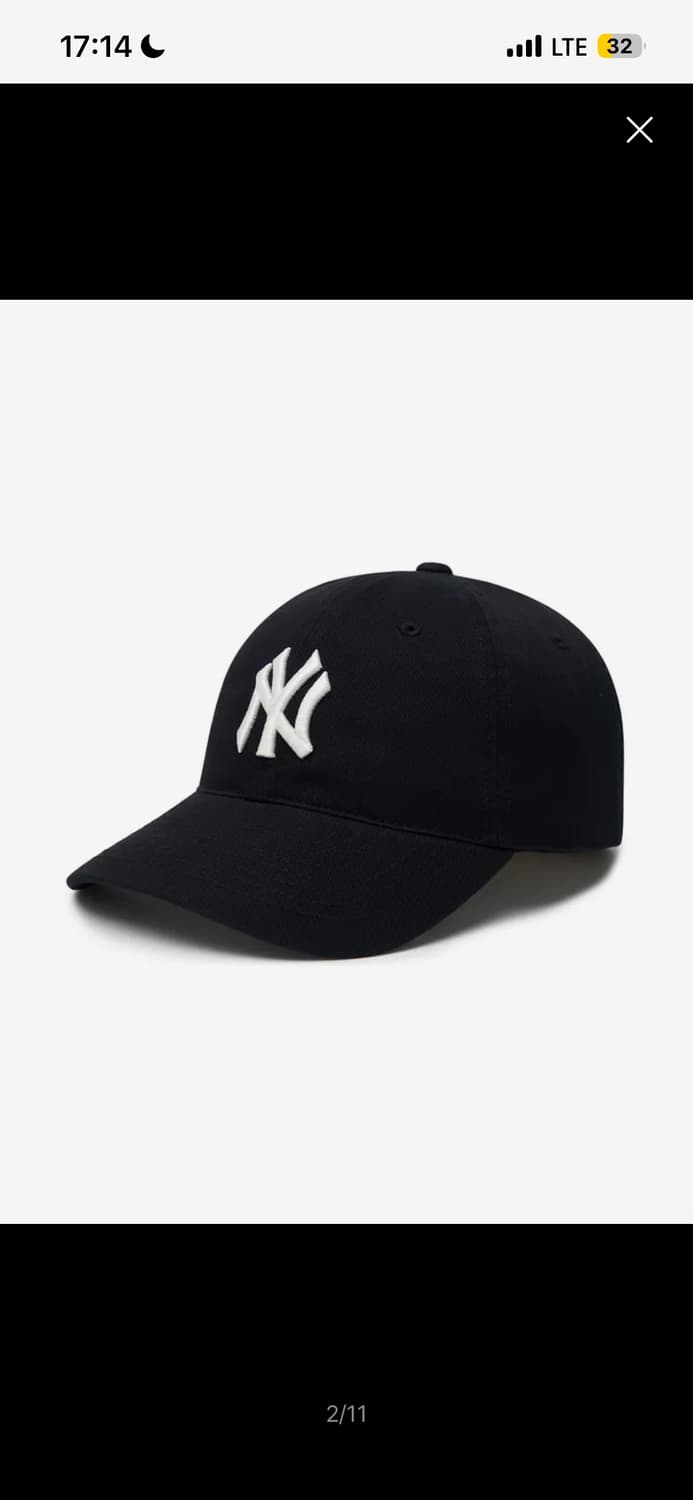 에이스 언스트럭쳐 볼캡 NY (BLACK) 상품이미지1