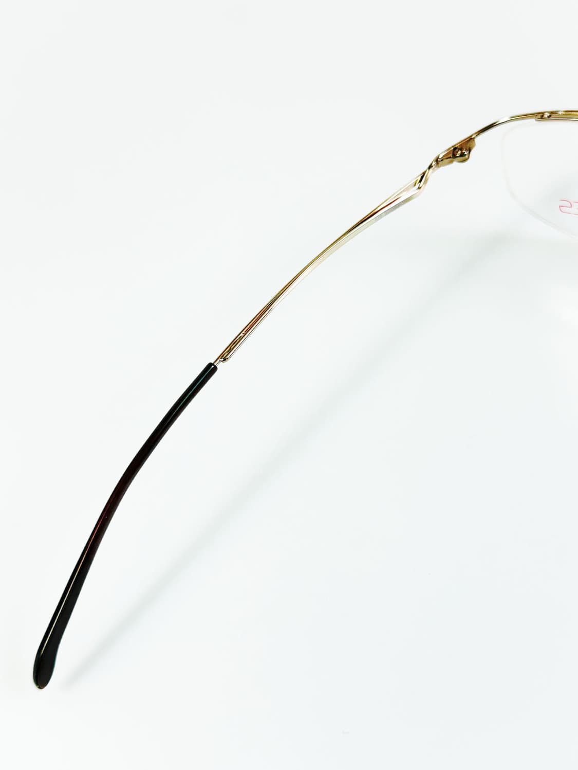 90s Thin Lines 로즈 골드 메탈 스퀘어 반무테 빈티지 안경 상품이미지8