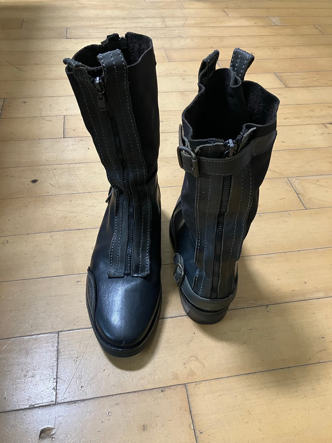 Lanvin 00s 랑방 레이어드 롱 더블 지퍼 부츠 9 (270) 상품이미지9