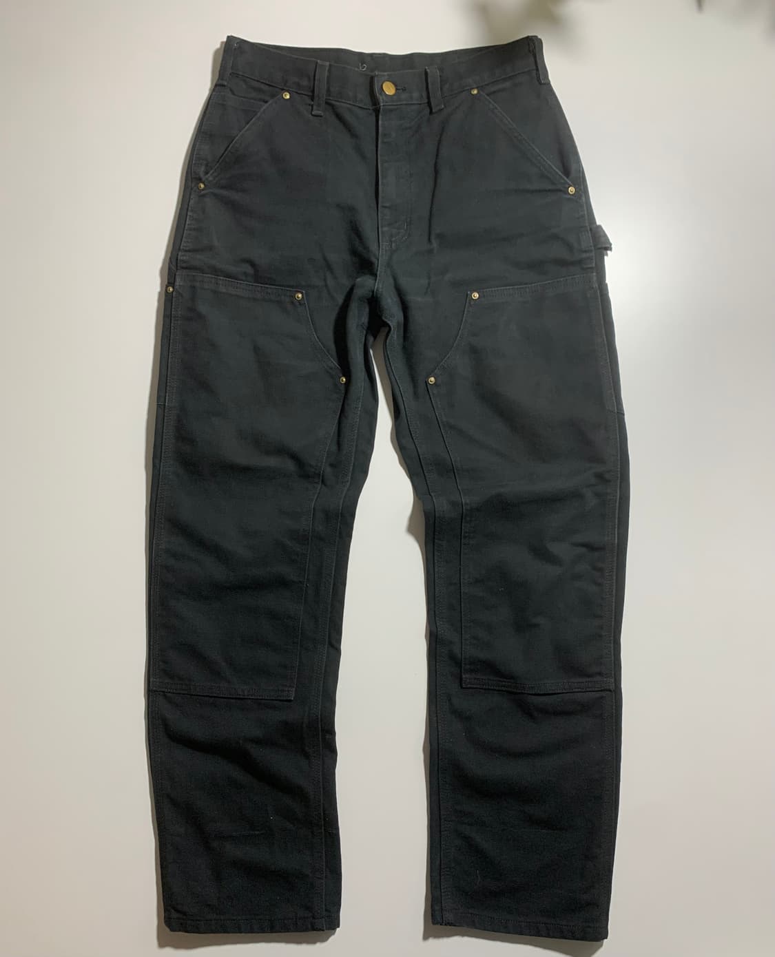 칼하트 더블니 워크 팬츠 30x32 블랙 상품이미지1