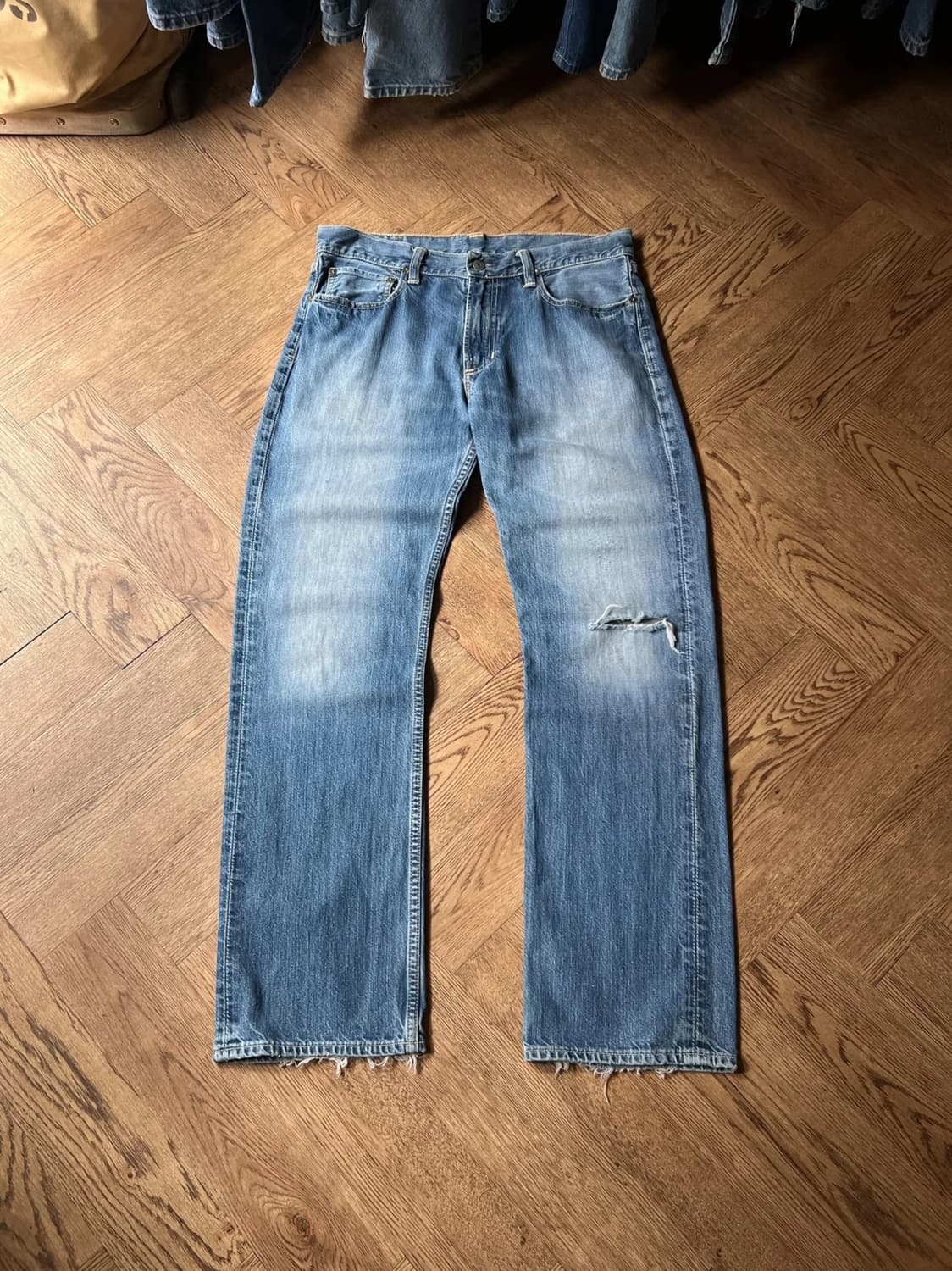 [32]코지마진즈 13oz 다이아 퀼팅 더블니 데님팬츠 상품이미지1