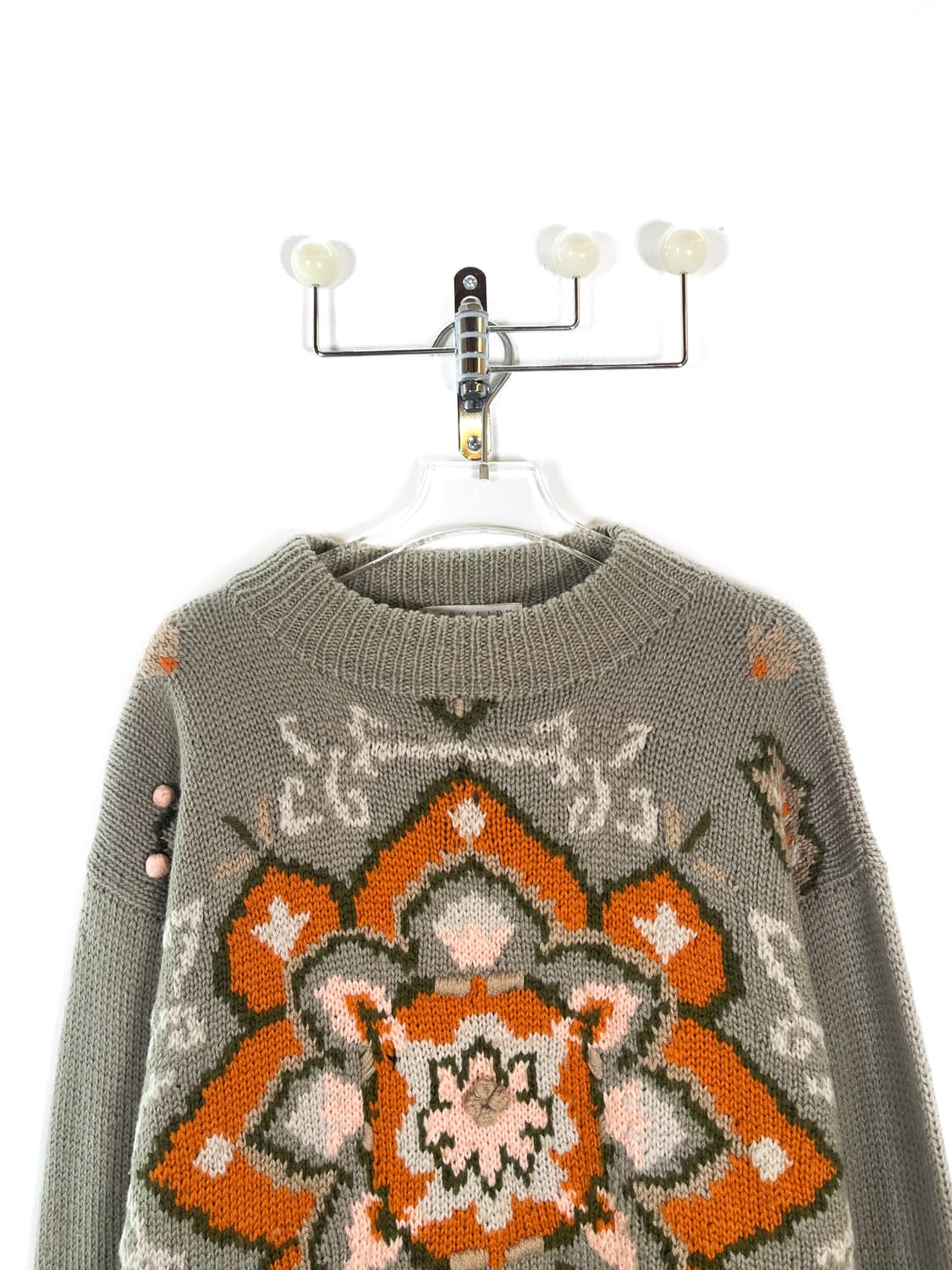  빈티지 플라워 패턴 울 니트 상품이미지2