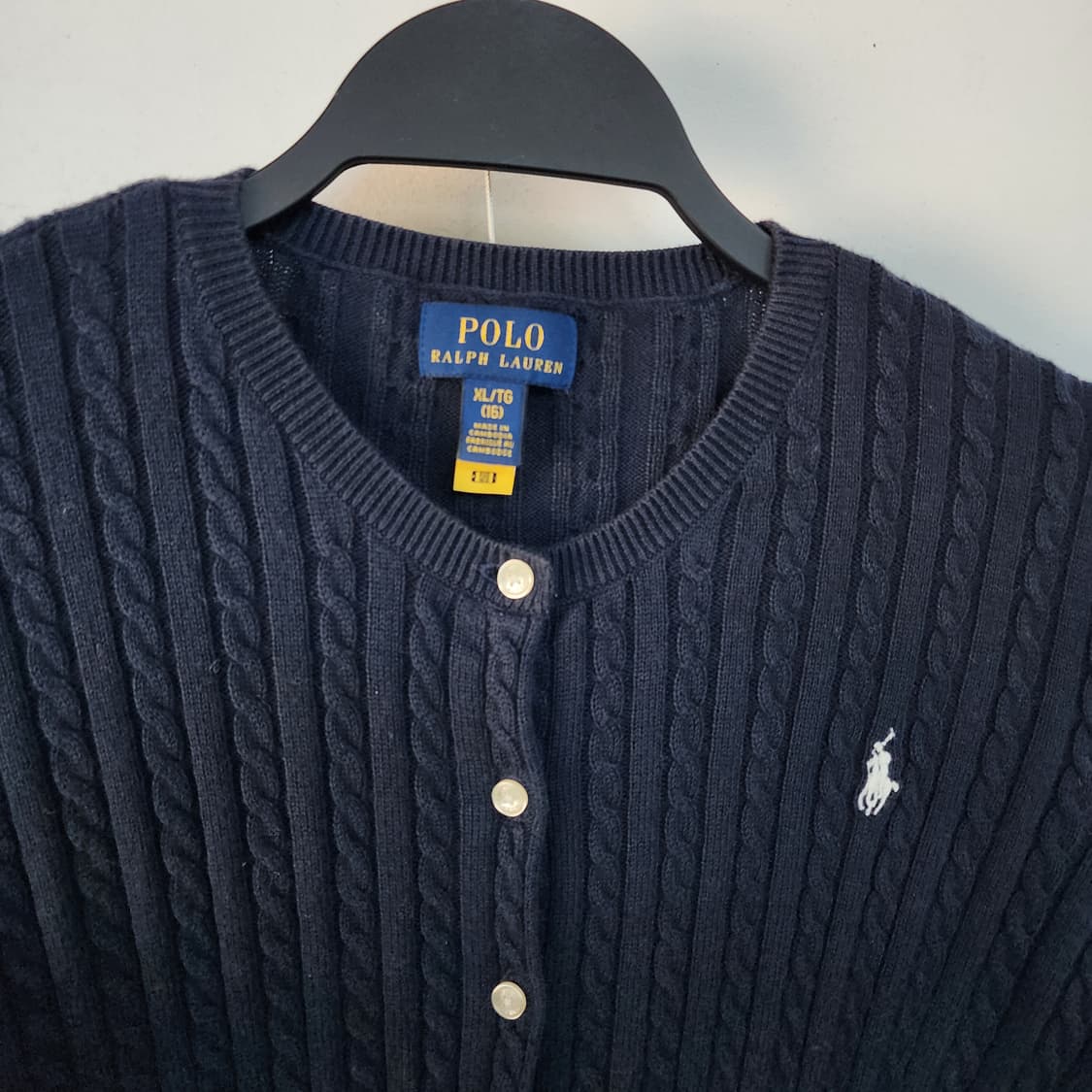 폴로 랄프로렌 네이비 꽈배기 가디건 상품이미지2