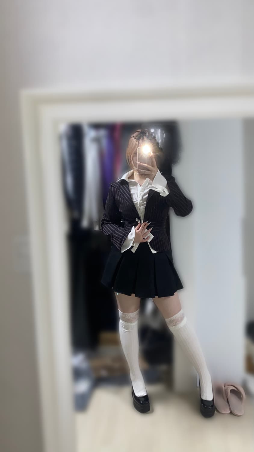 일본빈티지 긱시크 스트라이프 자켓 세트 상품이미지2