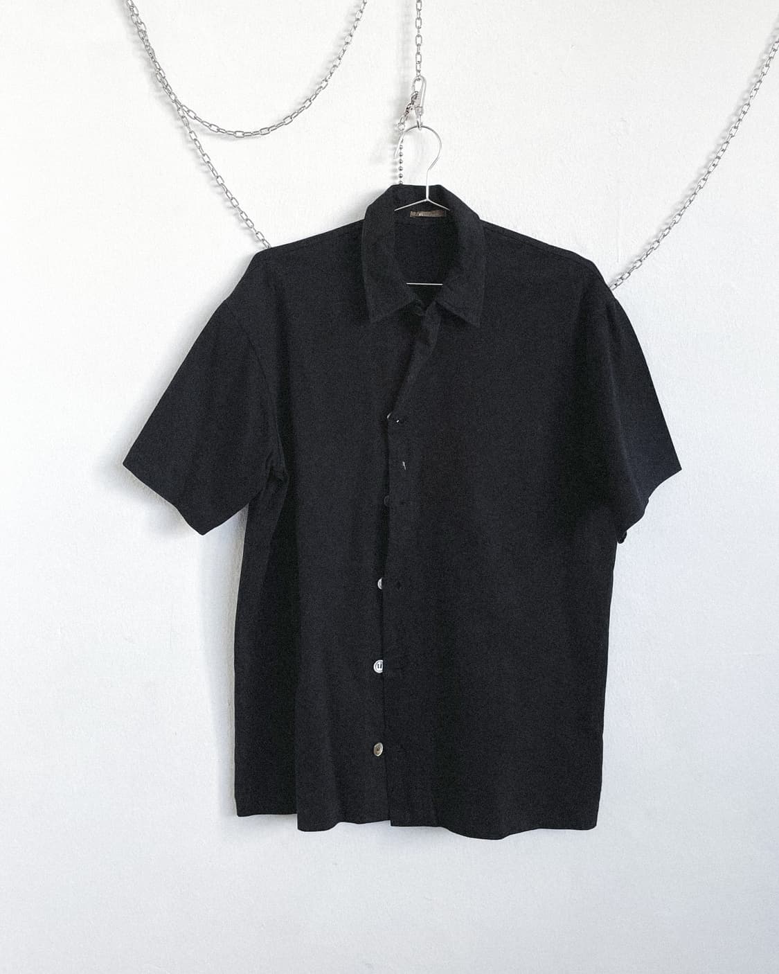 90’s Y’s for men 사선 버튼 하프셔츠 상품이미지1