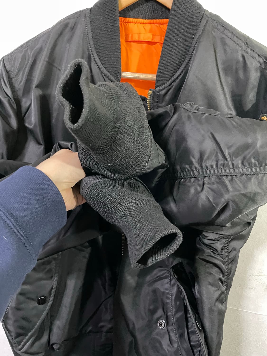 알파인더스트리 MA-1 블루종 봄버 자켓 100-105 상품이미지8