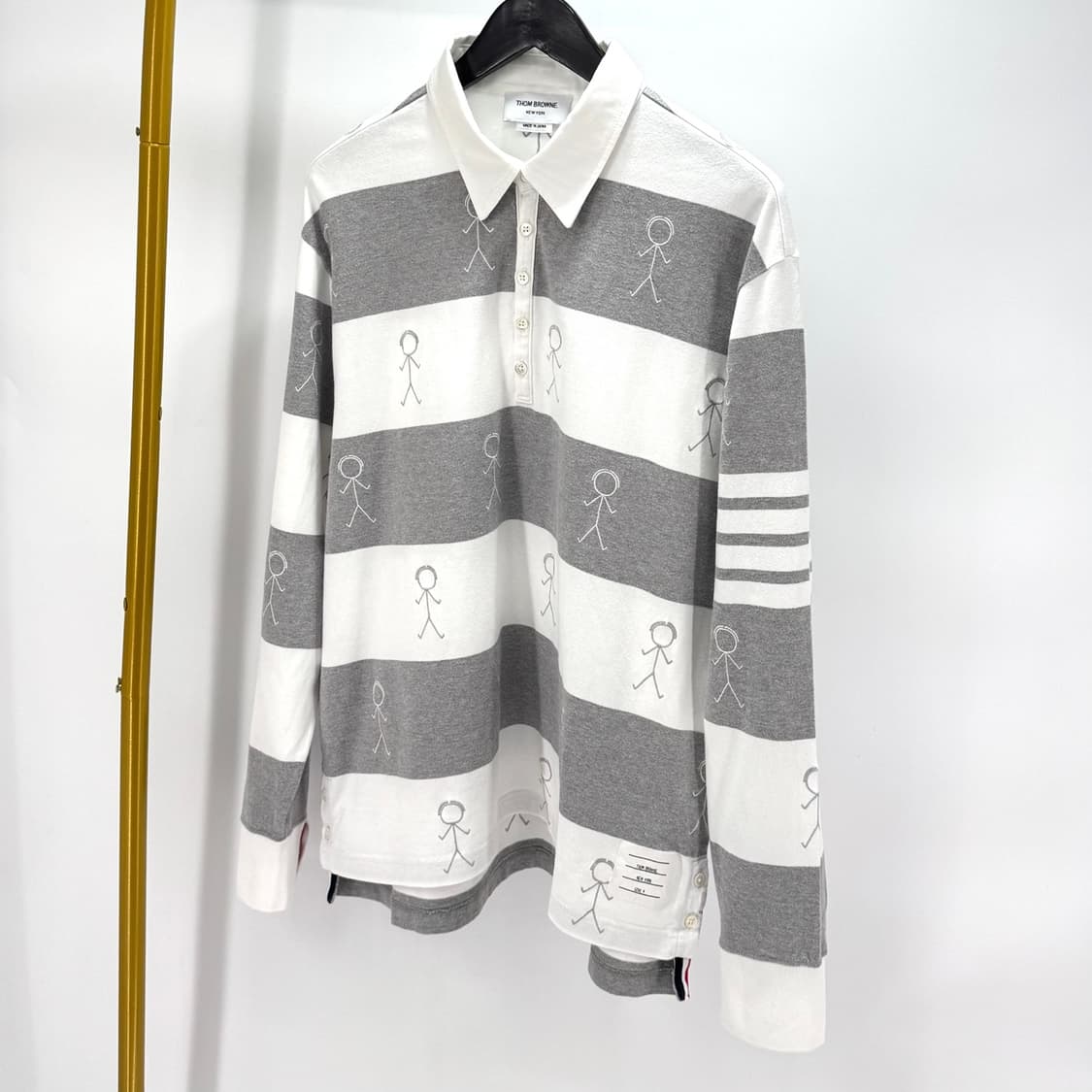 [4사이즈] 톰브라운 사선 PK 긴팔 카라티 티셔츠 (MJP073E) 상품이미지1
