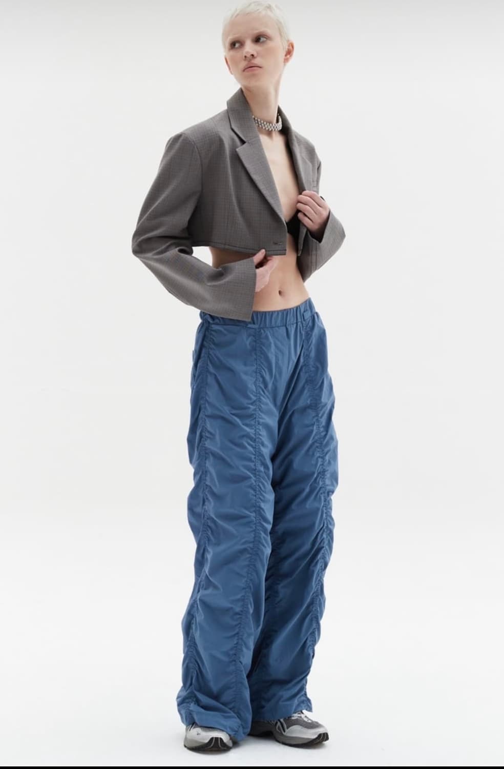 더일마 달리 셔링팬츠 블루 상품이미지2