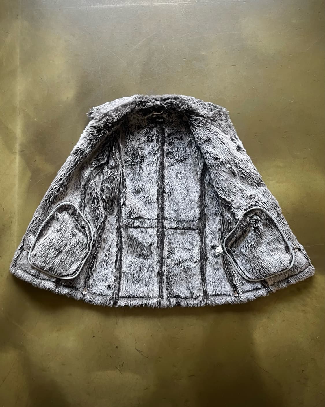 90-00s V-KEI White Faux Leather Fur JK 상품이미지7