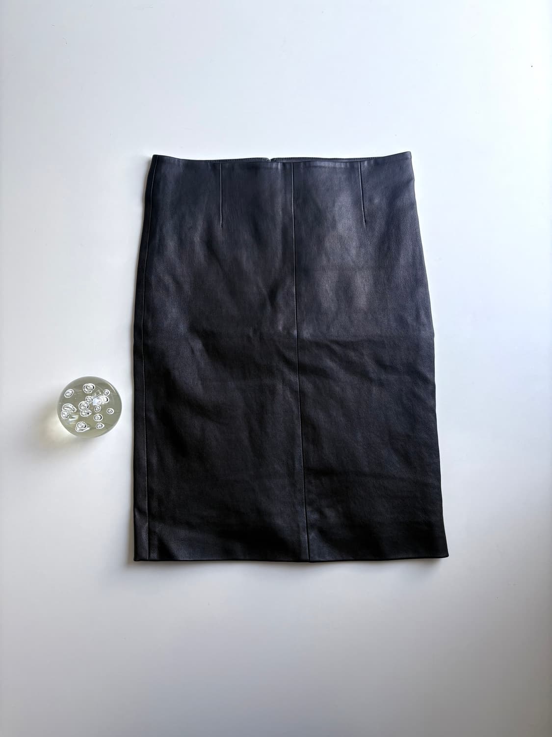 르 베르노소와르 H라인 리얼레더 스커트  상품이미지3