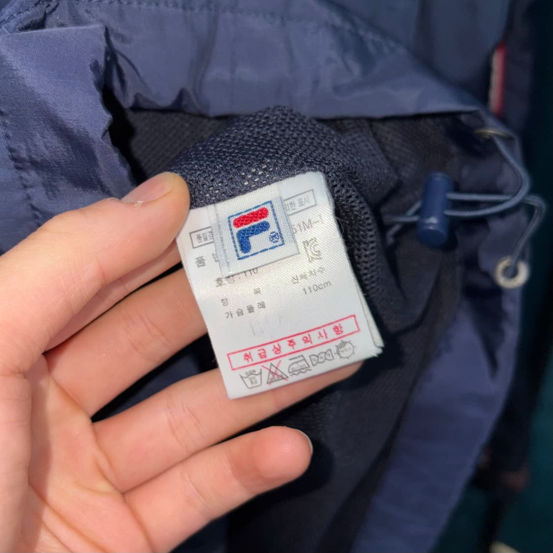 (2XL) 휠라 올드스쿨 다크 네이비 바람막이 자켓 상품이미지5