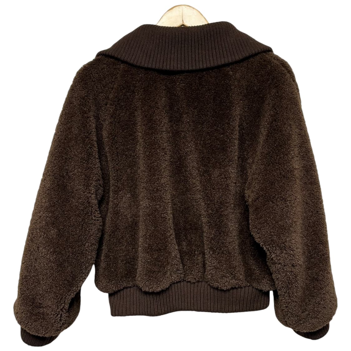 3752 미쏘 브라운 루즈핏 카라 퍼자켓 상품이미지2