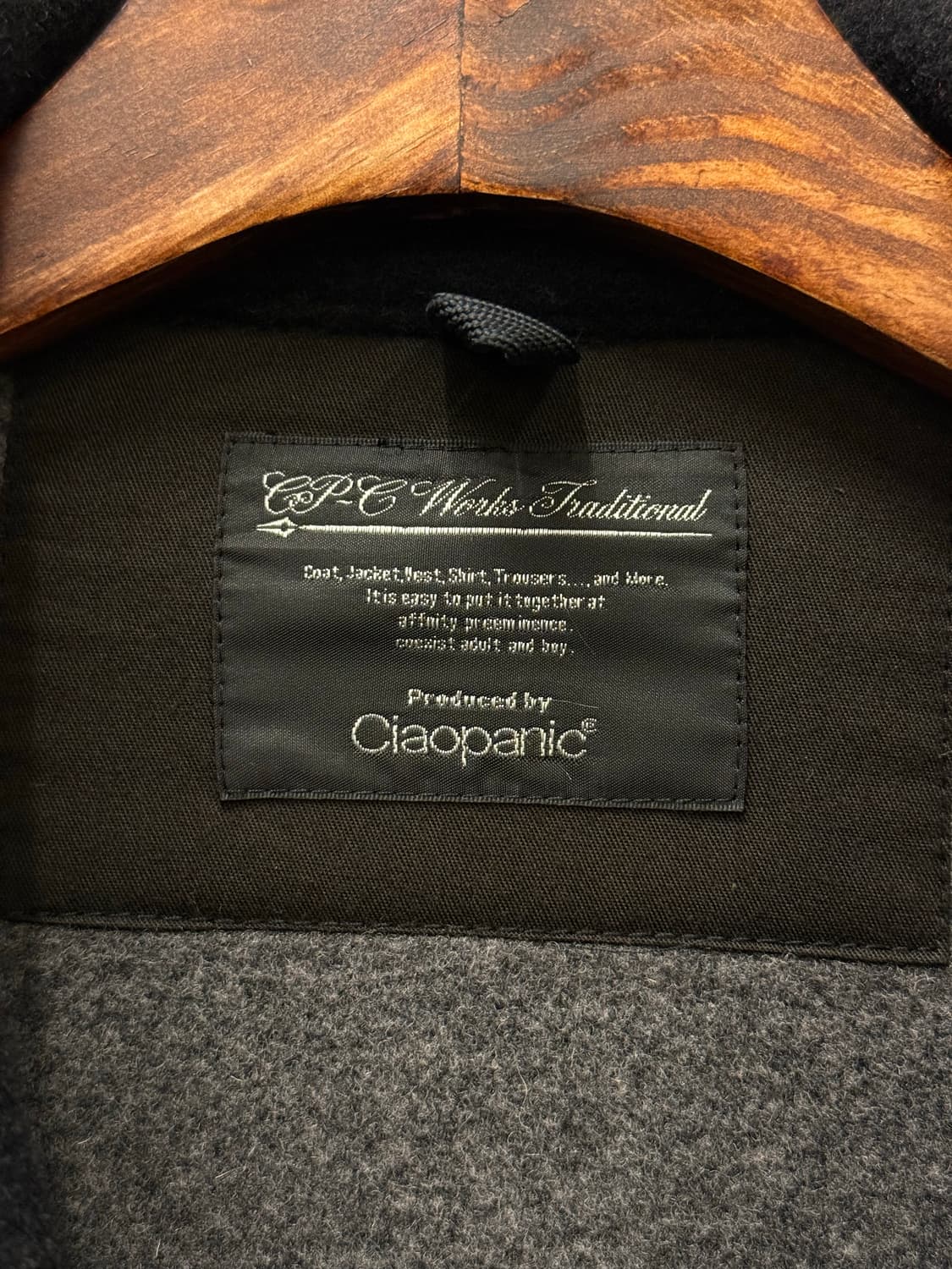 L) Ciaopanic Black Wool Pea Coat 상품이미지6