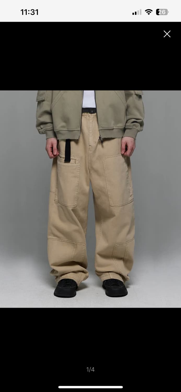 헤더헬렌 REPAIR CARGO BEIGE GARMENT PANTS 상품이미지1