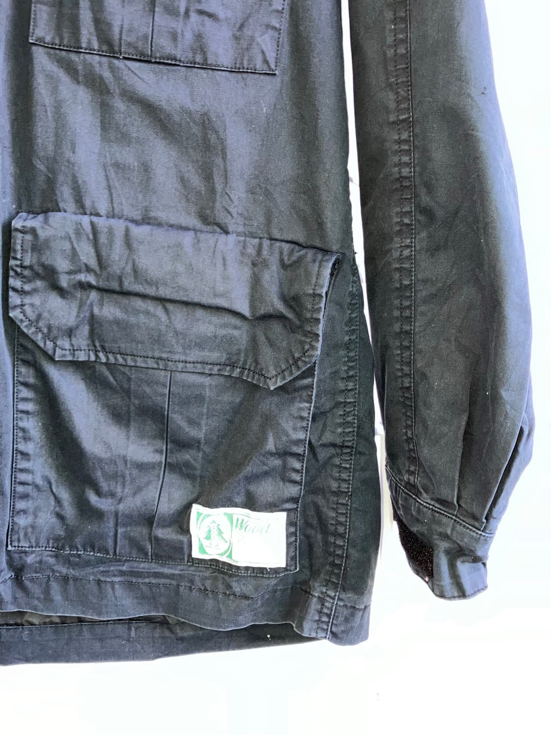 jpn vintage 블랙 후드 야상 집업 y2k 스트릿 갸루 펑키 일본 상품이미지3