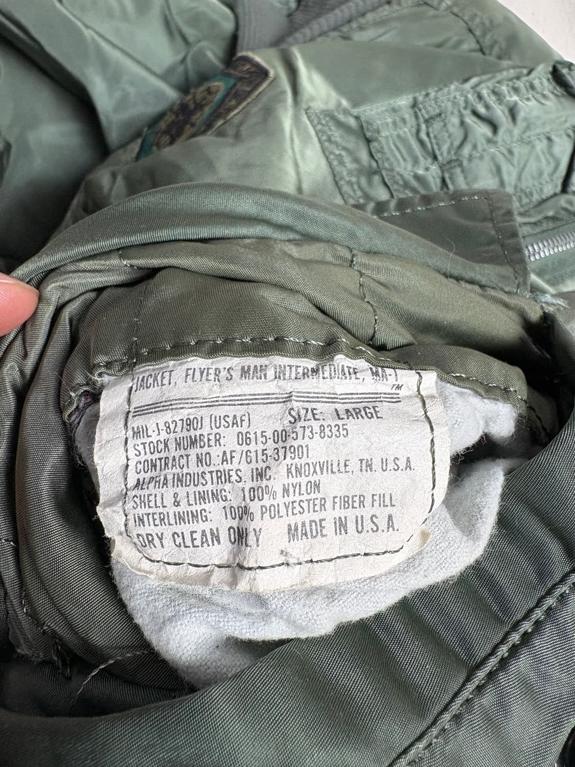 Alpha Industries 알파인더스트리 Ma-1 항공자켓 L 상품이미지7