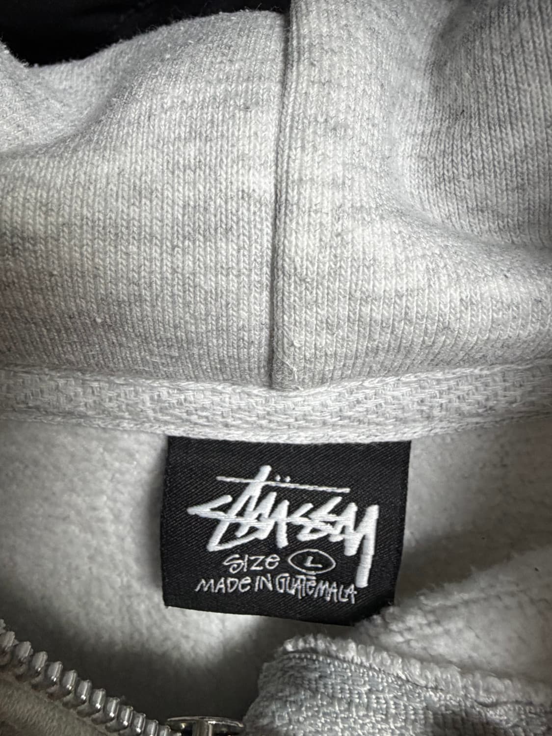 스투시 스탁 후드집업 애쉬헤더 L 상품이미지5