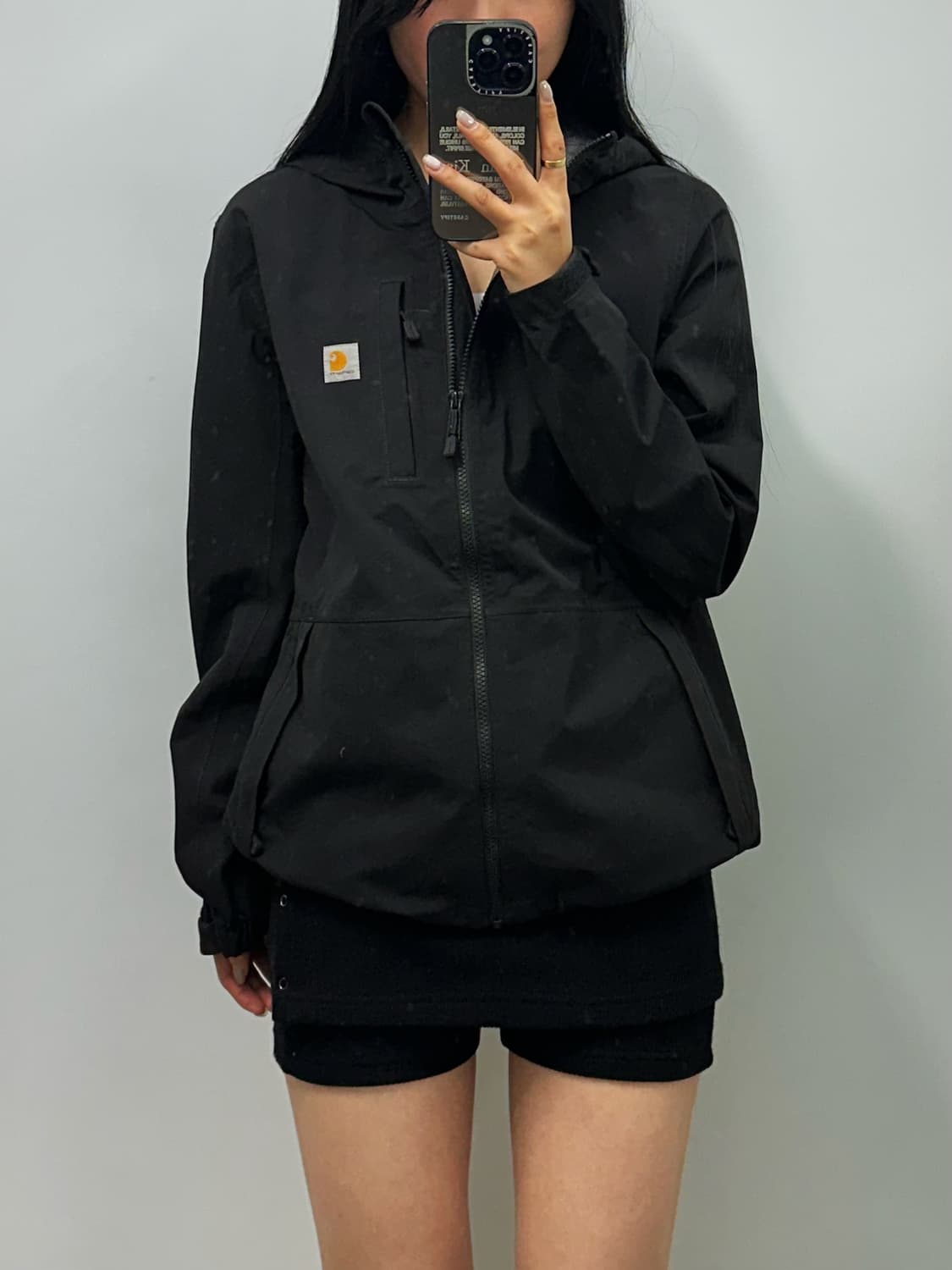 칼하트 레인디펜더 블랙 바람막이 자켓 상품이미지1