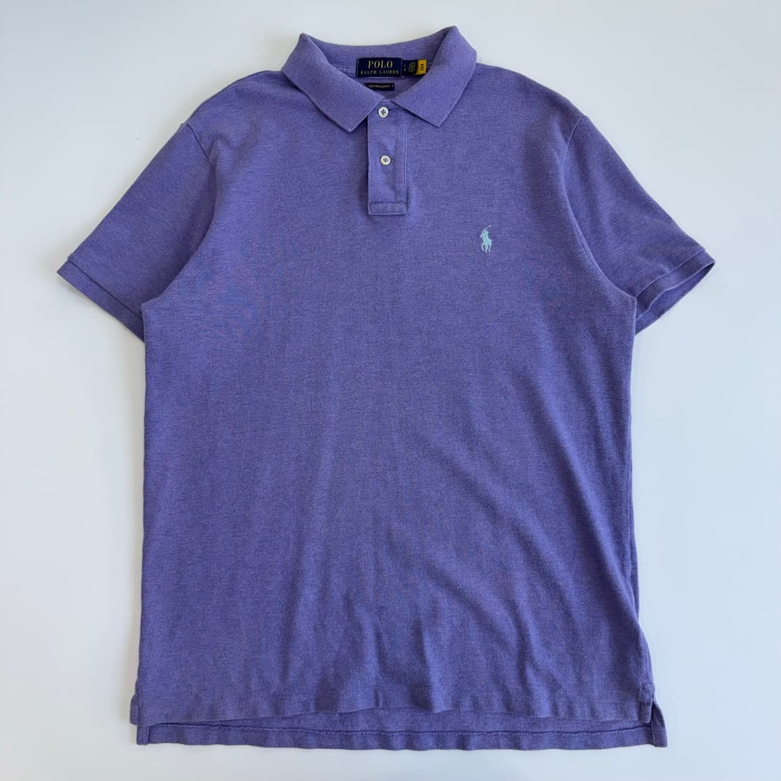 Polo 폴로 스카이블루 포니 퍼플 카라 반팔 상품이미지3