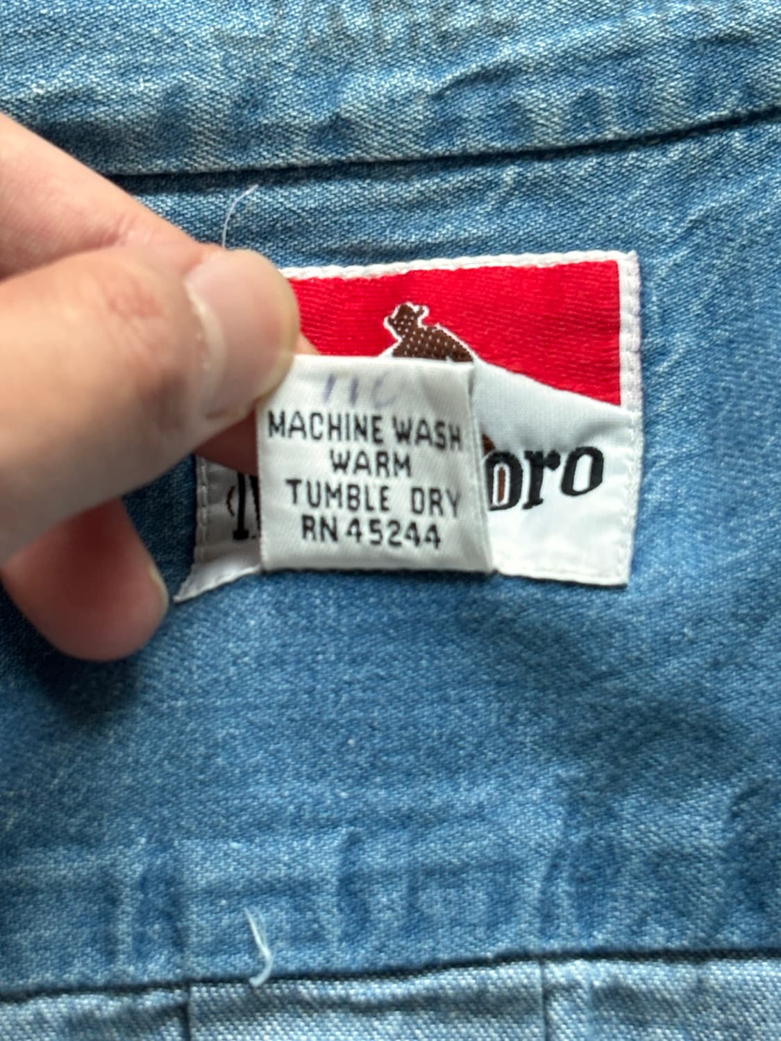 90s Vintage Marlboro Denim Shirts XL 상품이미지8