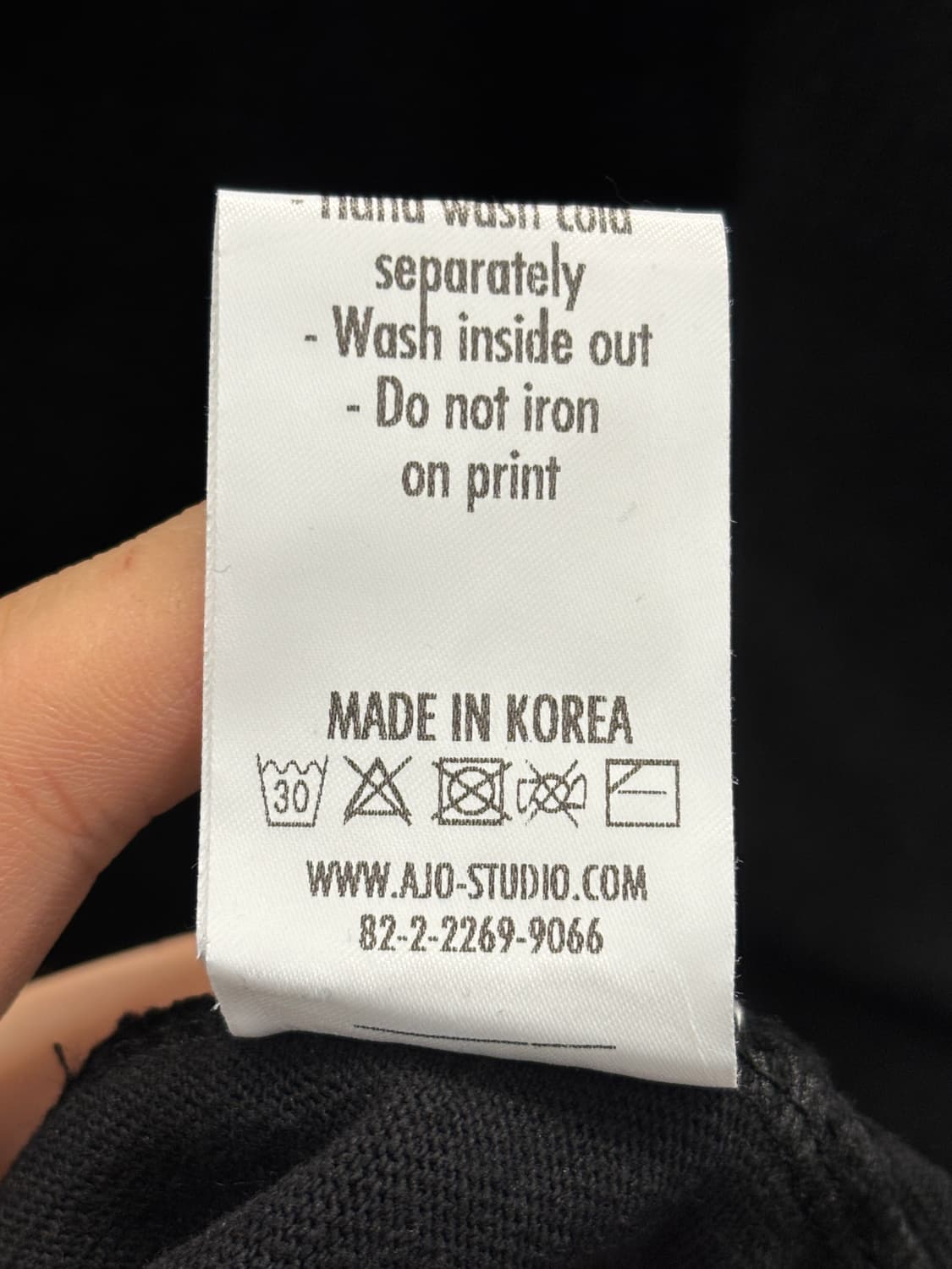 아조바이아조 블랙 롱슬리브 릴랙스드핏 상품이미지6