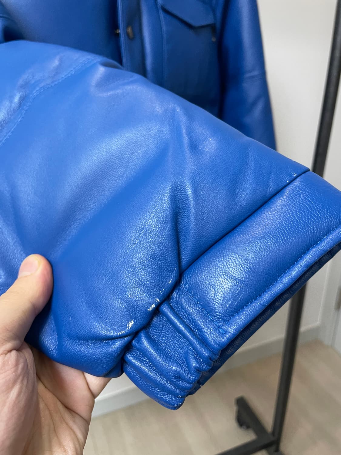 (XL) LEFT 램스킨 구스다운 퀼티드 패딩 상품이미지8