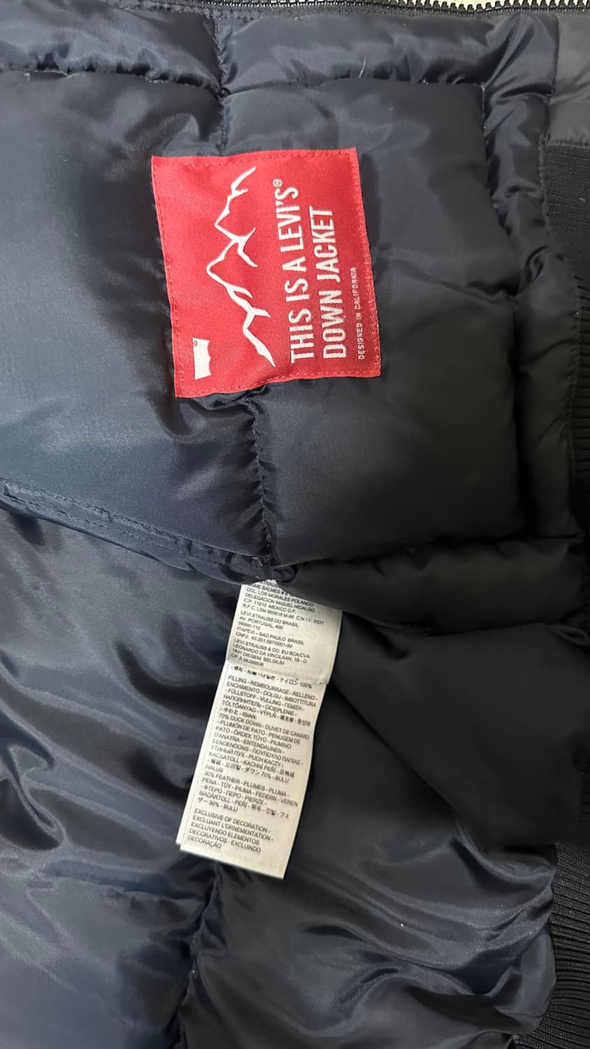 리바이스 블랙 후드 패딩 점퍼 상품이미지5