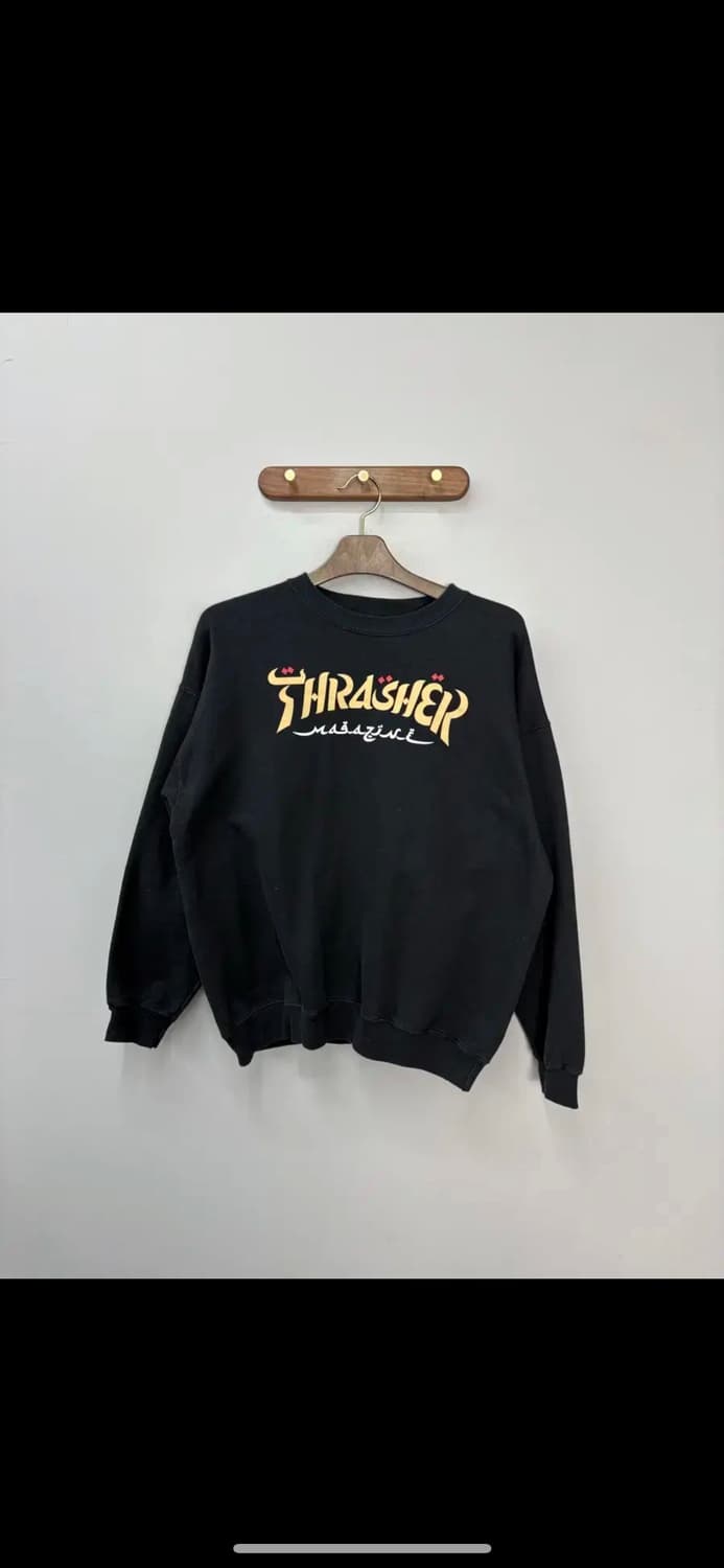 트레셔 빅로고 라운드넥 맨투맨 H1064 상품이미지2