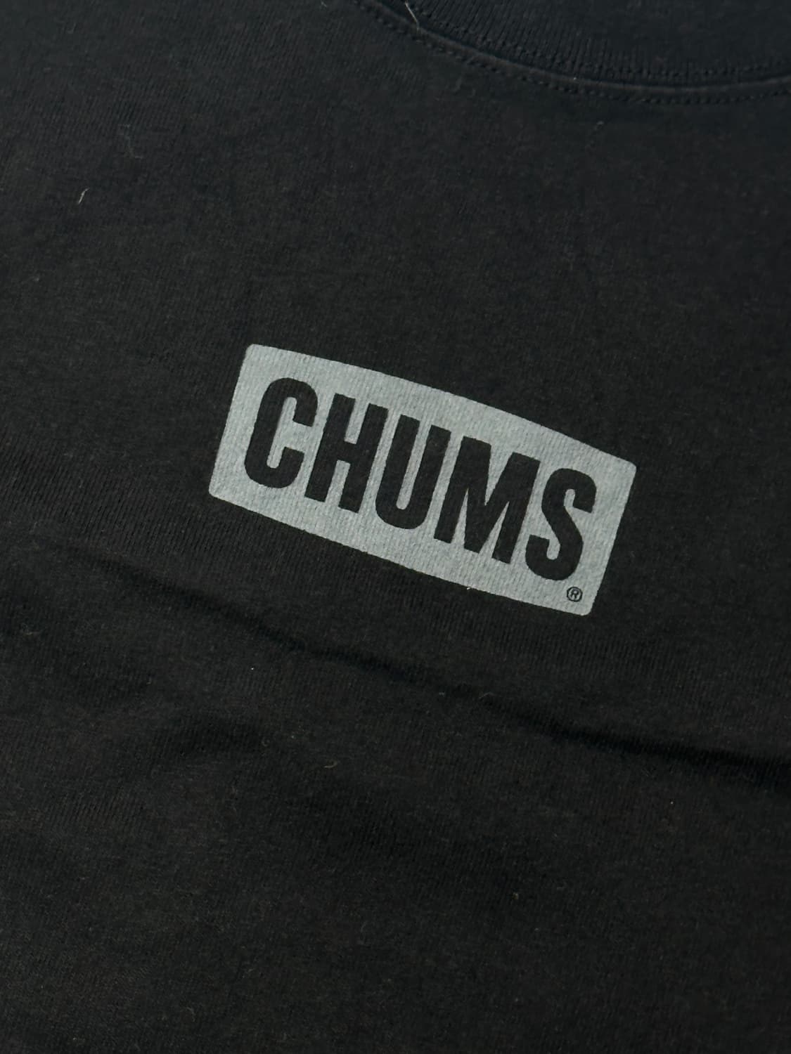 CHUMS 첨스 시크 프린팅 시티보이 베이직핏 블랙 반팔티셔츠 상품이미지3