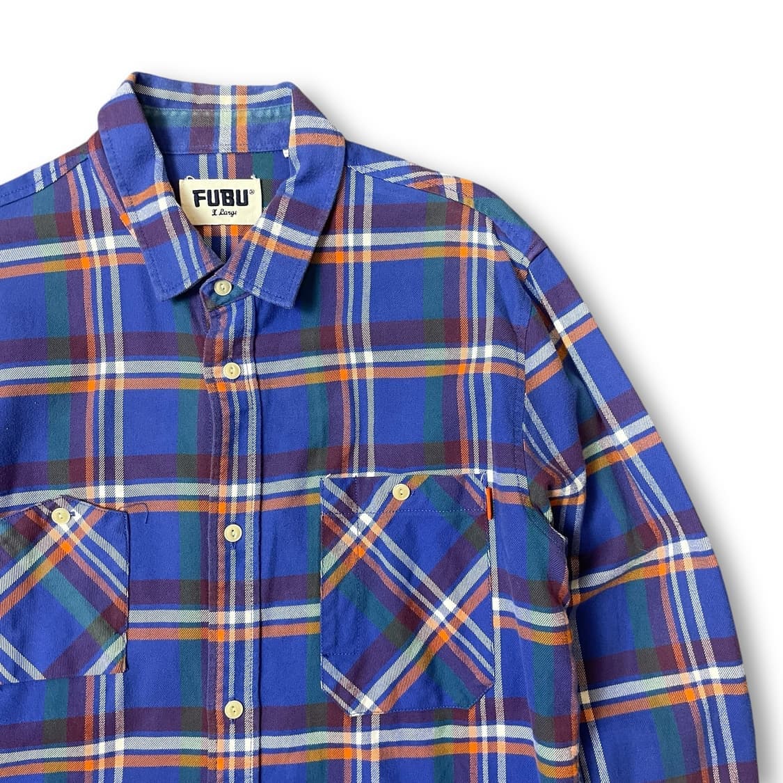 FUBU 체크 투포켓 긴팔 셔츠 XL 상품이미지3