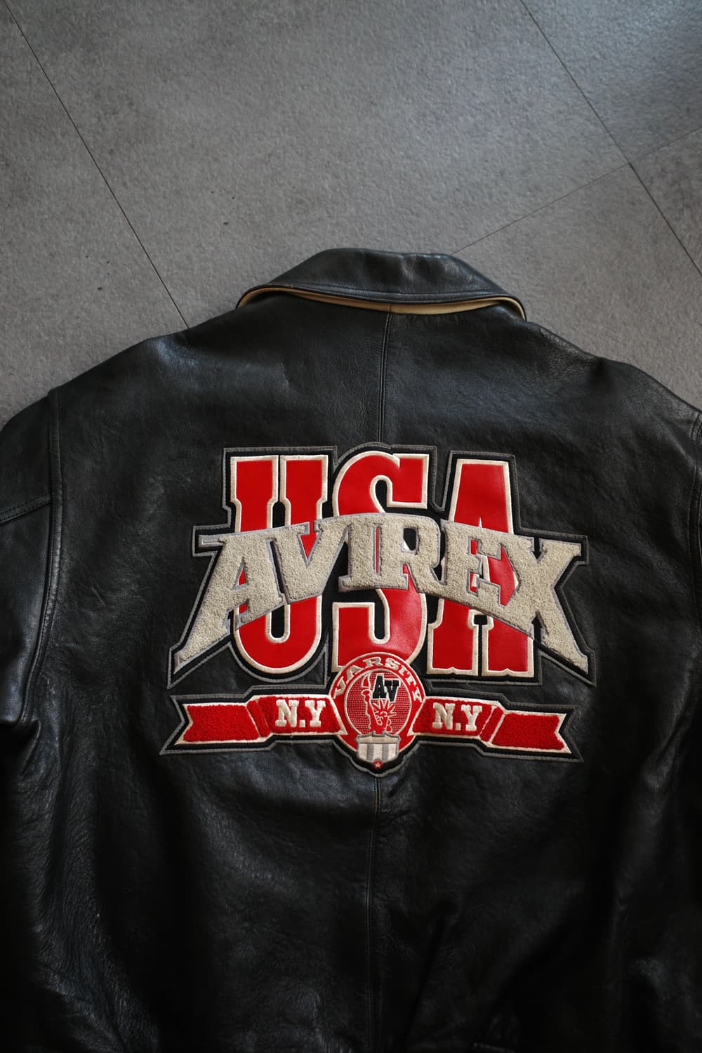 아비렉스 레더 바시티 자켓 상품이미지7