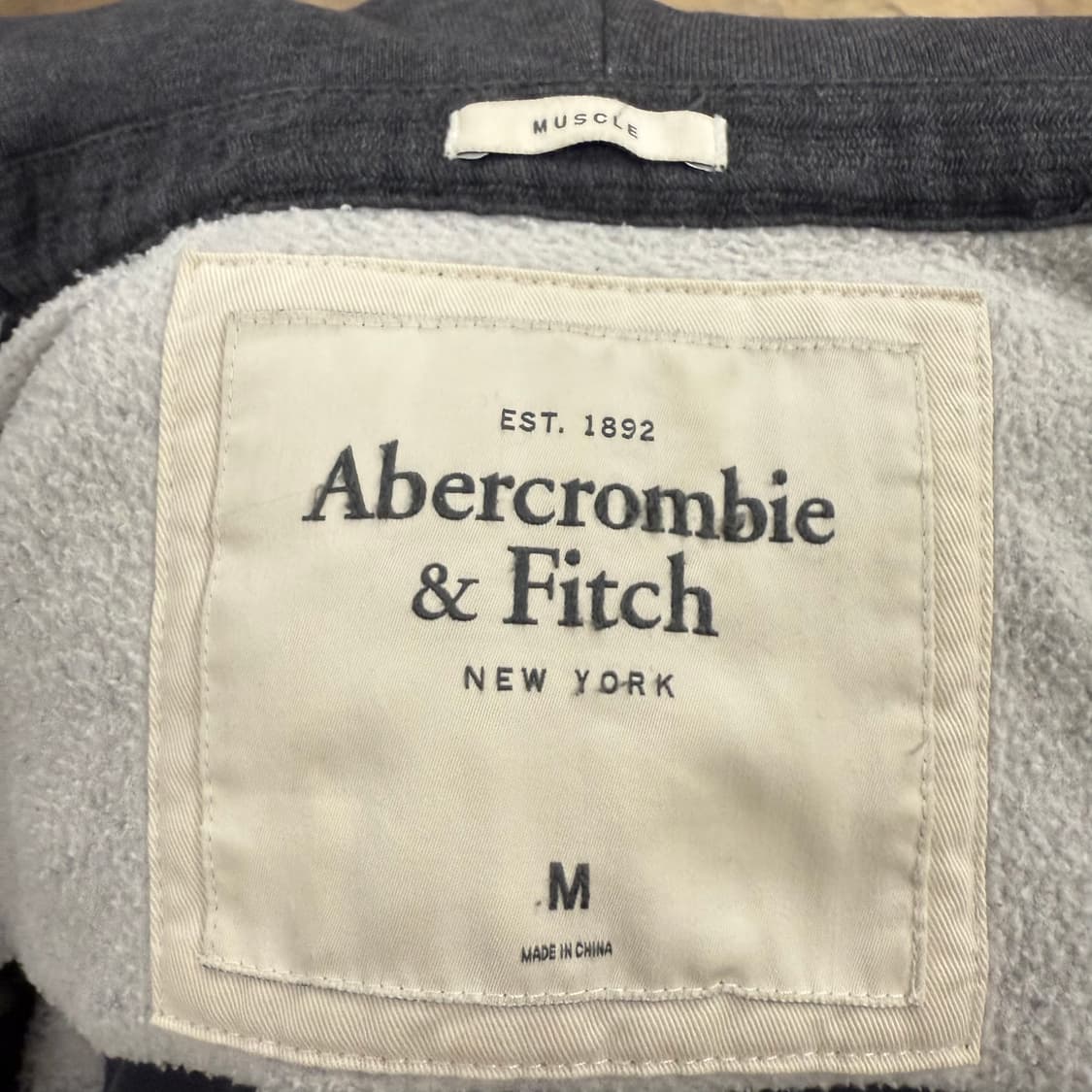 아베크롬비 그레이 체크 포인트 후드집업 상품이미지5