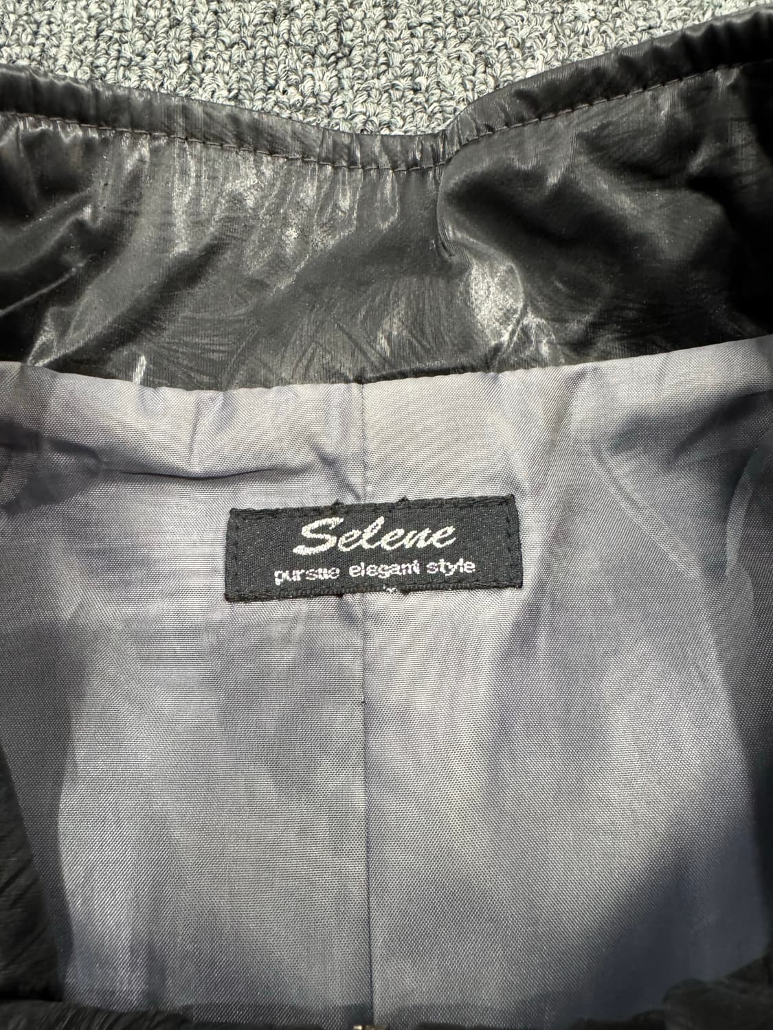 L)Selene 빈티지 패턴 인조가죽 집업 자켓 상품이미지4