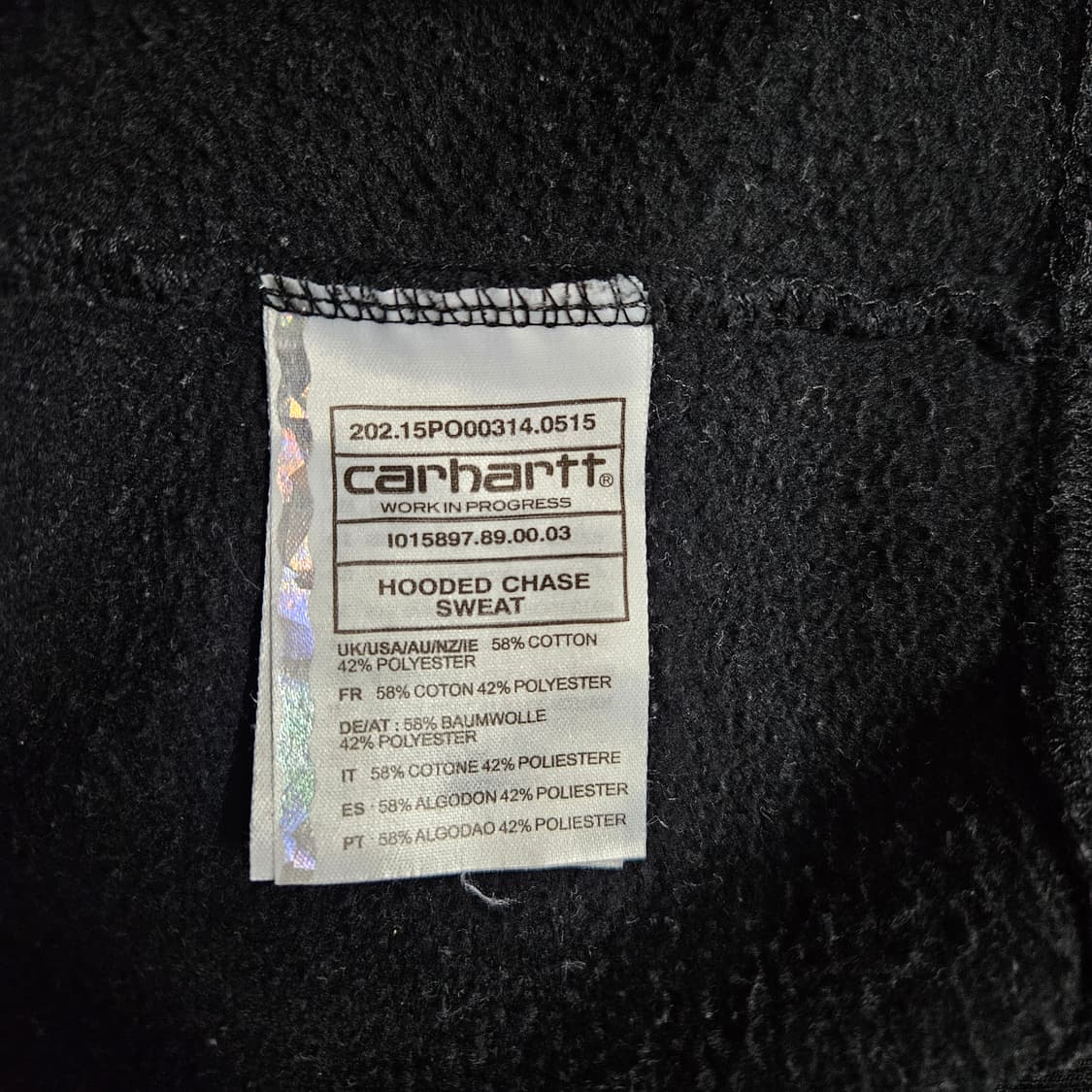 L 칼하트 WIP 체이스 기모 후드티 상품이미지5